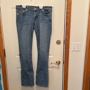 Levi’s 524 Women’s Too Superlow Blue Jeans.  Size:  13 Long